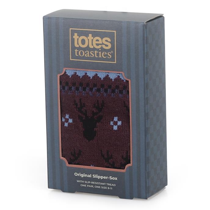 totes toasties® Mens Original Slipper Socks Stag Extra Image 1